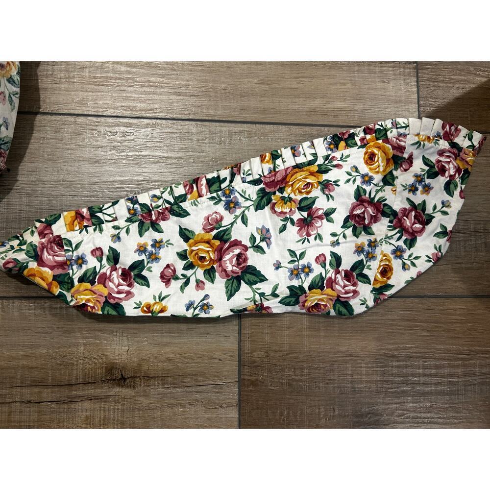 Longaberger LARGE VEGETABLE‎ Basket Liner Garden Splendor Roses floral